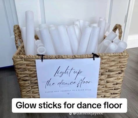 Led Foam Sticks Wedding Display, Glow Stick Basket Wedding, How To Display Glow Sticks At A Wedding, Dance Floor Glow Sticks Wedding, Light Up The Dance Floor Glow Sticks, Wedding Glow Stick Display, Foam Glow Sticks Wedding Display, 2000s Romcom, Middle Earth Wedding