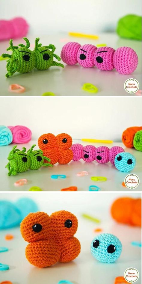 This might just be the cutest bacteria type there is! Of course because it’s the amigurumi bacteria. This crochet pattern requires a crafter to know the basics of sewing parts together to create bigger amigurumi germs. #freecrochetpattern #crochetpattern #crochetamigurumi #crochetgerm #crochetbacteria #crochetamigurumigerm Handmade Tutorial, Pola Amigurumi, Step By Step Crochet, Haken Baby, Crochet Diy, Diy Tips, Cool Ideas, Crochet Toy, Tutorial Diy