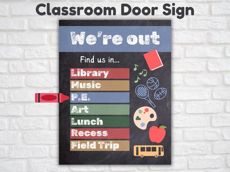 Classroom Door Sign, Classroom Door Signs, Classroom Door, Cute Signs, Classroom Themes, Door Sign, Field Trip, Door Signs, Gift Registry