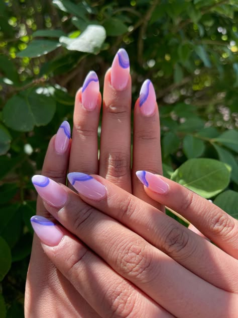 Nails Acrylic French, Pink Spring Nails, Acrylic French, Witch Nails, Trendy Shades, Lilac Nails, Subtle Nails, Ombre Acrylic Nails, Soft Nails