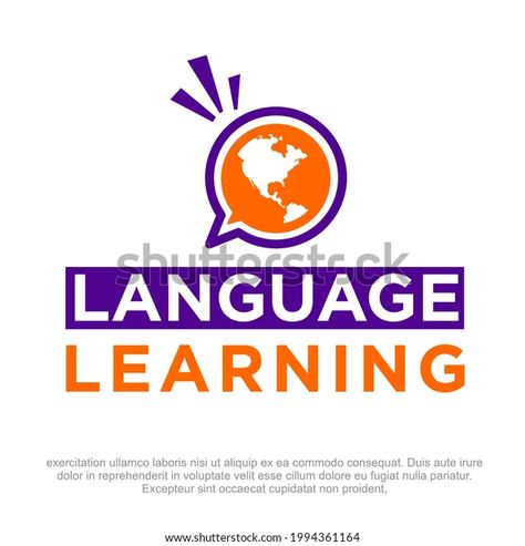 Language Learning Logo Design Template Language Stock Vector (Royalty Free) 1994361164 | Shutterstock Learning Logo Design, Language Logo, English Logo, Academy Logo, Learning Logo, Center Ideas, Language School, School Logo, Logo Design Template