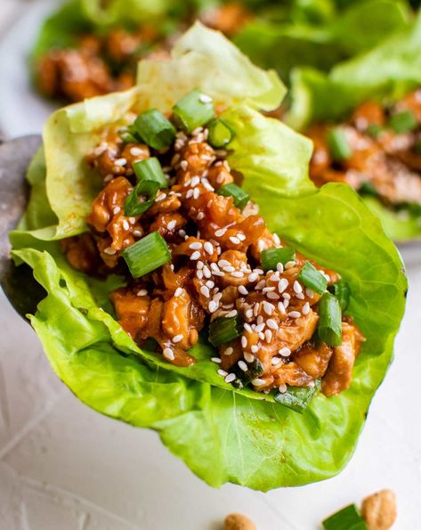 Chicken Lettuce Cups Asian, Asian Style Lettuce Wraps, Chicken Boats Lettuce, Dragon Boat Lettuce Wraps, Lettuce Boats Healthy, Lettuce Boat Recipes, Teriyaki Chicken Lettuce Wraps, Easy Asian Chicken, Lettuce Boats