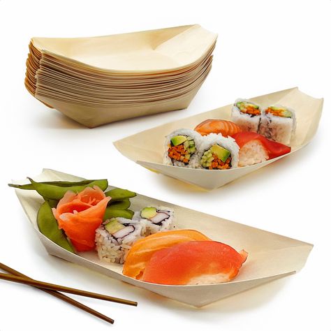 Sushi Boats, Sushi And Sashimi, Sushi Boat, Food Meaning, Seafood Appetizers, Cold Dishes, Food Trays, Appetizer Plates, Party Kit