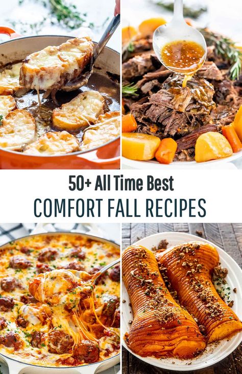 Fall Comfort Dinners, Best Fall Comfort Food Recipes, Fall Dinner Family, Call Recipes Dinner, Food Network Fall Recipes, Family Fall Recipes, Great Fall Recipes, Fall Season Dinner Recipes, Fall Home Cooked Meals