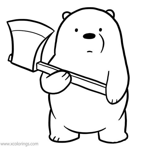 We Bare Bears Sketch, We Bare Bears Tattoo, Bears Coloring Pages, We Bare Bears Ice Bear, Bear Sketch, Ice Bear We Bare Bears, Castlevania Wallpaper, Embroidered Canvas Art, Tattoos To Cover Scars