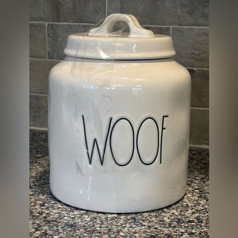 Rae Dunn “WOOF” ceramic canister