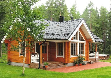 Small House Design Philippines, Small Cottage Homes, Affordable House Plans, Small Wooden House, Small House Design Exterior, A Frame House Plans, Cottage Style House Plans, Best Tiny House, Kerala House Design