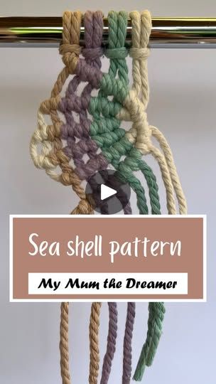 Clove Hitch Knot, Shell Pattern, Macrame Patterns, A Sea, Sea Shell, The Space, Sea Shells, Macrame, Shells