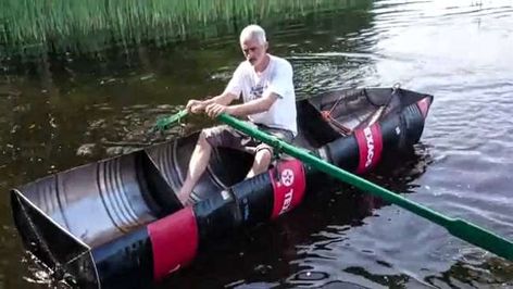 25 Homemade Boats You Can Make Yourself Cheap Boats, Raft Boat, Boat Crafts, Oil Barrel, Remote Control Boat, Diy Boat, Fishing Diy, Pontoon Boat, Boat Plans