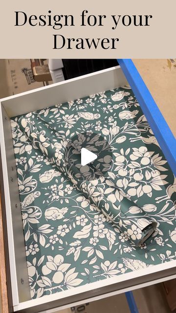 Nicci Pucci | Interior Design & Real Estate on Instagram: "Throw some design in your drawers with some inexpensive peel and stick wallpaper. This is such a low budget and easy way to clean up old cabinets and make them feel and function like new again. You can be quirky with the design and let it reflect your taste and what makes you happy when you’re doing something mundane like opening a drawer! You can find the link to this wallpaper and others I’ve curated in my Amazon storefront at the link in my bio. #peelandstickwallpaper #contactpaper #kitchentransformation #kitchenremodel #kitchenrenovation" Wallpaper In Cabinets, Vintage Lake House, Wallpaper Cabinets, Island Wallpaper, Kitchen Transformation, Old Cabinets, Amazon Storefront, February 10, Contact Paper