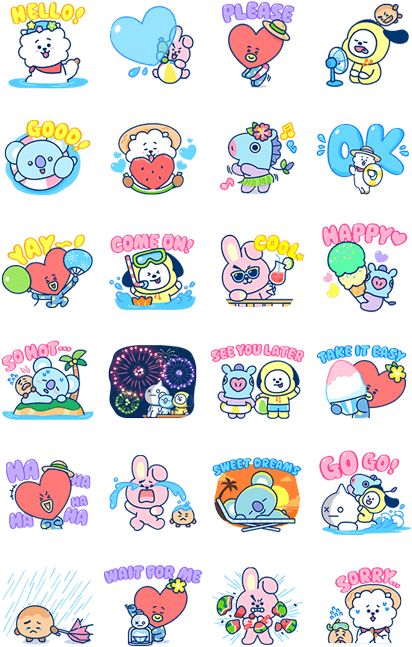 Stickers Whatsapp, Bts Stickers, Bt 21, Png Stickers, Korean Stickers, Stickers Png, Pop Stickers, Tumblr Stickers, Sticker Template