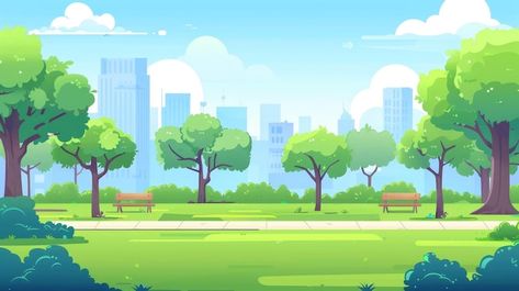 Park Background Cartoon, Home Animation, Gacha Club Background, Club Background, Kids Background, Park Pictures, City Background, Living Room Background, Landscape Background