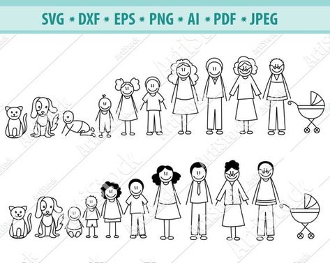 Stick Afro family svg bundle, stick Black family cut files, stick family clipart, cut files for cric Veterinary Clinic Logo, Clinic Logo Design, Stick Family, Digital Ocean, Family Clipart, Clinic Logo, Black Family, Family Svg, Fish Logo