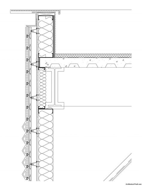 Wall Section Detail, Construction Details Architecture, Detail Wall, Section Detail, Wall Section, Mario Botta, Detail Drawing, Steel Structure Buildings, Metal Facade