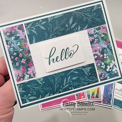 Patty Bennett Cards, Stampin Up Gorgeously Made Dies, Stampin Up Inspirational Sketches Cards, Su Gorgeously Made Cards, Su Masterfully Made Cards, Patty Bennett Stampin Up Ideas, Stampin Up Quick Cards, Stampin Up Masterfully Made Dsp, Stampin Up Easy Cards