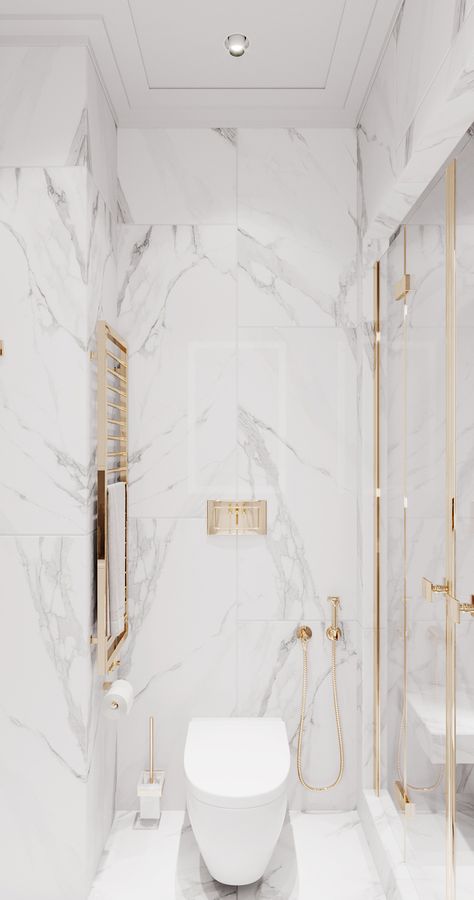 White apartment on Behance White Apartment, Bilik Air, Bathroom Decor Luxury, Washroom Design, Bathroom Design Inspiration, Bathroom Design Decor, Toilet Design, Bathroom Design Luxury, Dream Bathrooms