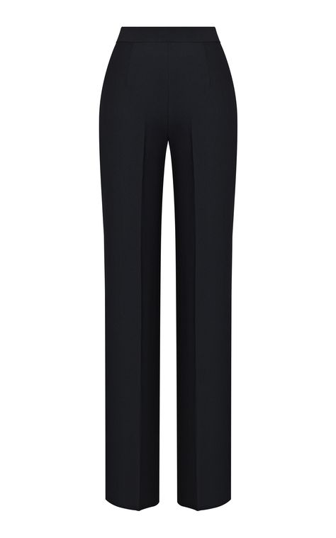 Straight Leg High Waist Pants, Pants Women Fashion Classy, Black Slacks Women, Dress Classy Outfits, Black Dress Classy, Outfit Trousers, Black Straight Leg Pants, Resort 2024 Collection, Straight Leg Dress Pants