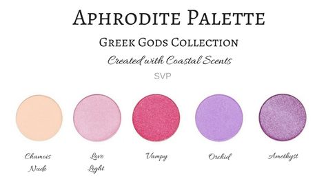 Greek Goddess Color Palette, Greek God Color Palette, Greek Gods Color Palette, Aphrodite Inspired Makeup, Greek Mythology Color Palette, Persephone Color Palette, Aphrodite Colors, Aphrodite Color Palette, Aphrodite Makeup Goddesses