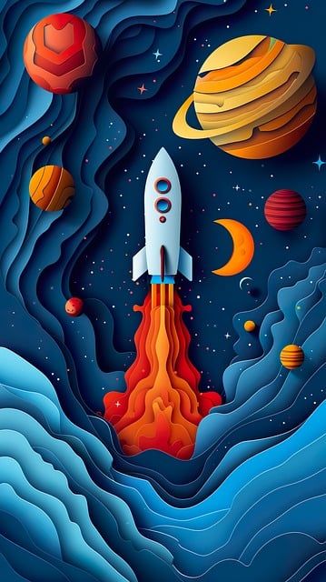 3d Space Art, Space Rocket Illustration, Laser Illustration, Space Felt, Spaceship Drawing, Spaceship Illustration, Black Skulls Wallpaper, Illustration Space, Space Man