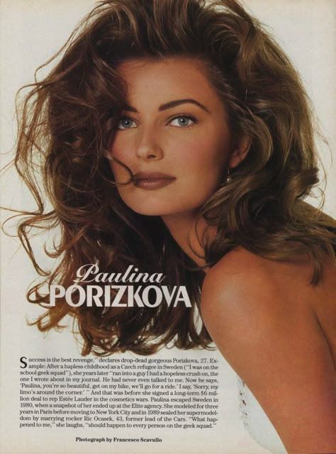 Supermodel Hair, Paulina Porizkova, 90s Makeup, 90s Models, 90s Hairstyles, Aesthetic Hair, Looks Vintage, Styling Tools, Hair Products