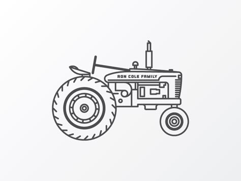 Tractor Old by Brian K Gray Fine Line Tractor Tattoo, Simple Tractor Tattoo, Tractor Line Art, Small Tractor Tattoo, Tractor Tattoo Ideas, Tractor Tattoo Memorial, Tractor Outline, Tractor Tattoo, Tractor Sketch