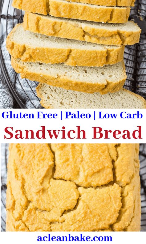 Paleo Sandwich Bread, Anti Candida Recipes, Paleo Sandwich, Low Carb Sandwich, Best Low Carb Bread, Gluten Free Sandwich Bread, Low Carb Sandwiches, Keto Bread Recipe, Keto Friendly Bread