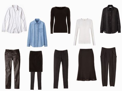 333 Project, 10 Piece Wardrobe, 10 Item Wardrobe, Wardrobe Images, Madame Chic, Skirted Leggings, Waxed Denim, French Capsule Wardrobe, Winter Basics