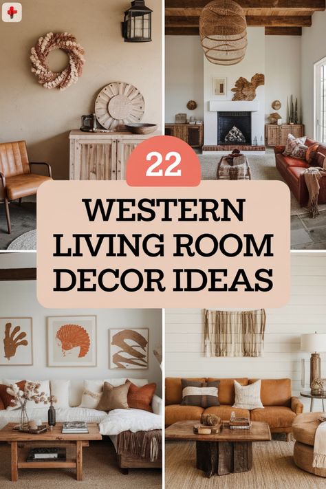 22 Western living room decor ideas with natural textures, warm tones, and rustic accents. Chic Western Home Decor, Western Wall Decor Living Room, Decor Over Couch Living Room, Simple Western Living Room, Modern Western Home Decor Living Rooms, Small Western Living Room, Western Chic Living Room, Modern Southwest Living Room, Western Living Room Ranch Style