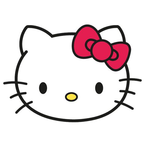 Easy Drawings Hello Kitty, Simple Hello Kitty Drawing, Easy Things To Draw Hello Kitty, Draw Hello Kitty, Cartoon Faces Drawing Sketches, Hello Kitty Simple Drawing, Hello Kitty Small Drawing, Easy Paintings Hello Kitty, Hello Kitty Drawing Easy