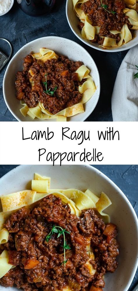 Pasta Ragu Recipes, Recipes With Lamb, Italian Lamb Recipes, Instapot Ground Lamb Recipes, Lamb Pasta Recipes, Easy Ground Lamb Recipes, Ground Lamb Crockpot Recipes, Recipes Using Ground Lamb, Lamb Ground Meat Recipes