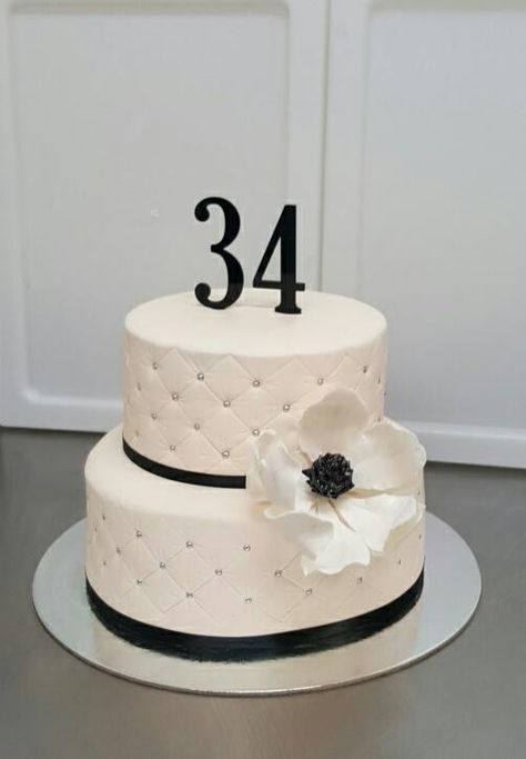 34th Birthday cake - Cake by Galyna Harb Birthday Cake 34th Woman, 34 Birthday Cake For Women, 34th Birthday Ideas For Women, 34 Birthday Ideas For Women, 34 Birthday Cake, 34th Birthday Cake, 34 Birthday, Birthday Cake Fondant, New Cake Design