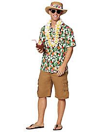 Mens Hawaii Outfits, Hawaiian Costume For Men, Hawaiin Theme Party Outfit, Hawian Outfits Party, Hawian Outfits, Tiki Party Outfit, Tropical Party Outfit, Hawaii Costume, Hawaiian Costumes