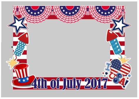 4th of July Photo Frame Prop. Cadre Photo Booth, Frame Photobooth, Usa School, Independence Day Photos, 4th Of July Games, Facebook Frame, America Party, 4th Of July Photos, Burlap Flower Wreaths