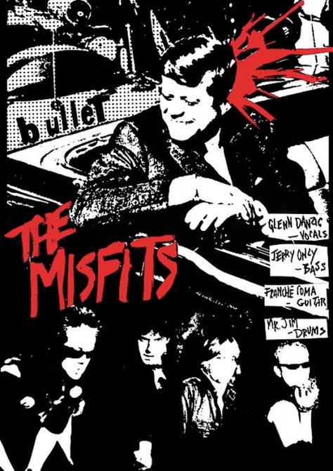 Misfits Poster, Misfits Band, Book Art Projects, Punk Poster, Black Light Posters, Blond Amsterdam, The Misfits, Horror Movie Posters, Canvas Print Display