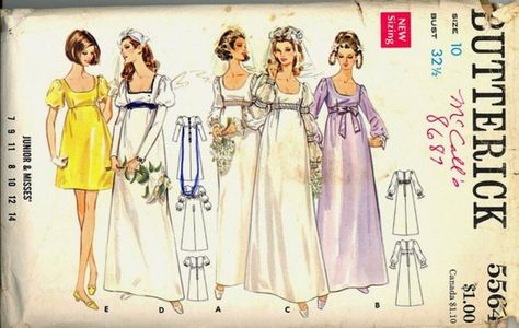 Blue By Enzoani, Empire Waist Wedding Dress, Sleeve Variations, Celebrity Wedding Dresses, Wedding Dress Patterns, Bridesmaid Dress Sizes, Butterick Sewing Pattern, Couture Vintage, Fall Wedding Dresses