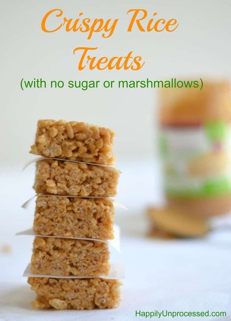 Crispy Rice Treats (Sugar Free, Gluten Free, Marshmallow Free) Rice Treats, Gluten Free Marshmallows, Crispy Rice, Rice Crispy Treats, Gluten Free Sugar Free, S'mores, Crispy Treats, Rice Krispie Treats, Sugar Free Desserts