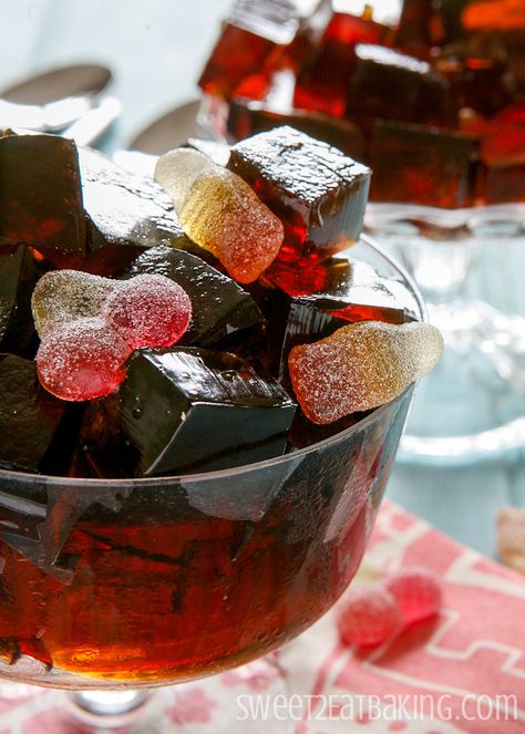 Cherry Coca-Cola Jelly (Jello) – FIFA World Cup’s Big Game Coke Jello, Coke Recipes, Jello Jigglers, Fifa World Cups, Jack And Coke, Cherry Coke, Sweet Bites, Jello Recipes, Cherry Recipes