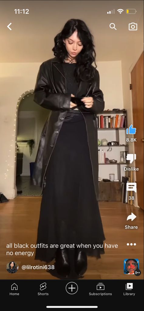 Plain Goth Outfits, Emo Classy Outfits, Dark Themed Outfits, Alt Dresses Casual, Goth Flamboyant Natural, Dark Minimalism Outfits, Basic Gothic Outfit, Classy Grunge Aesthetic, Leather Jacket Alt Outfit