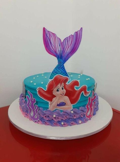 Little Mermaid Birthday Cake, Disney Princess Birthday Cakes, Jungle Theme Cakes, Ariel Cake, Diy Cake Topper Birthday, Doll Birthday Cake, Little Mermaid Cakes, Mermaid Birthday Cakes, Mermaid Theme Birthday Party