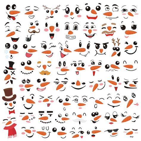 PRICES MAY VARY. ⛄ Are you looking for snowman face stickers for a few craft projects? Do you wanna build a snowman? ⛄ Now Acoavo snowman face sticker add a small snowman face to your ornaments or other Christmas crafts, which is quite a fun way to bring a snowman to anywhere for the Holidays. ⛄ Christmas snowman face sticker comes with 60 snowman faces, each part of the face are separate stickers, make your own snowman face holiday crafts. Each snowman face is about 2.16" x 2.16", look cute and Snowman Faces Patterns, Snowman Faces Template, Cute Snowman Faces, Drawing Snowman Faces, Simple Snowman Face, Snowman Faces To Paint, Snowman Face Ornaments, Snowmen Faces Svg Free, Snowman Place Setting