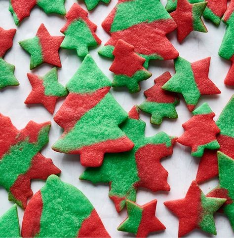 Green Sugar Cookies, Morning Cookies, Festive Cookie Recipes, Green Desserts, Cutout Cookies, Festive Cookies, Giant Food, Star Cookies, Christmas Sweets