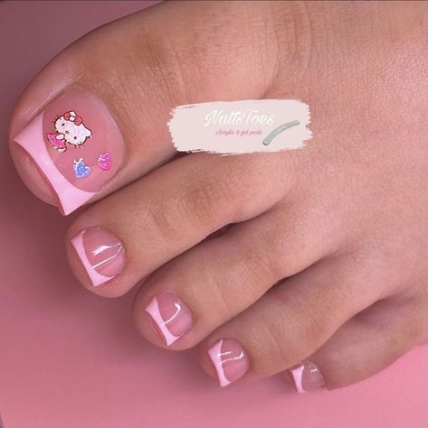 Pedicure Rosa, Pink Pedicure, Uñas Aesthetic, Bella Nails, Acrylic Toes, Acrylic Toe Nails, Cute Toe Nails, Pedicure Designs, Nails For Kids