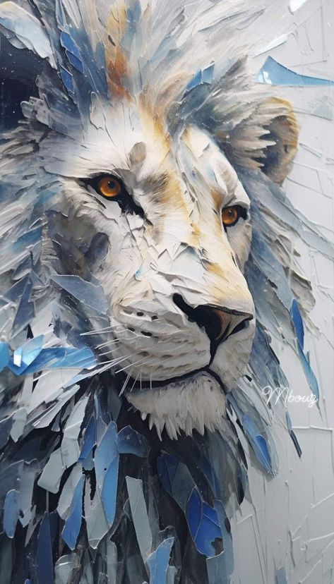 Lion Painting Acrylic, Lion Paintings, Abstract Painting Acrylic Modern, Beautiful Sculptures, Animal Illustration Art, Lion Painting, Black Lion, Animal Portraits Art, Senior Project