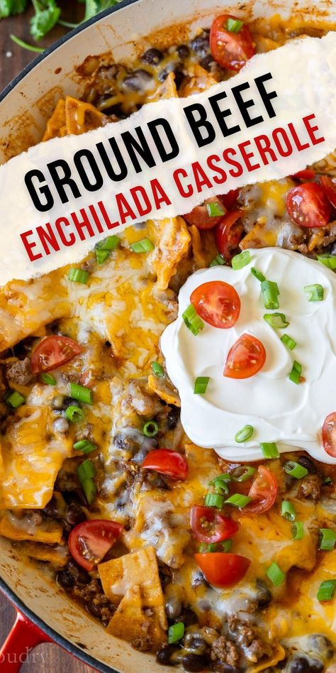 Ground Beef Enchilada Casserole Stove Top Dinner Ideas Easy, Stove Top Dinners, Easy Stove Top Meals, Stove Top Dinner Ideas, Meat Enchiladas, Ground Beef Enchilada Casserole, Retreat Recipes, Steak On The Stove, Enchilada Dinner