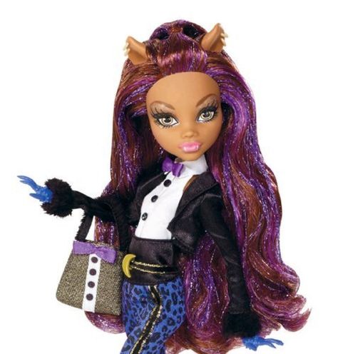 Monster High Sweet 1600 Clawdeen Wolf Doll Monster High Sweet 1600, Purple Gloves, Black Tuxedo Jacket, Purple Bow Tie, Monster High Pictures, Clawdeen Wolf, Purple Leopard Print, Moster High, Blue Gloves