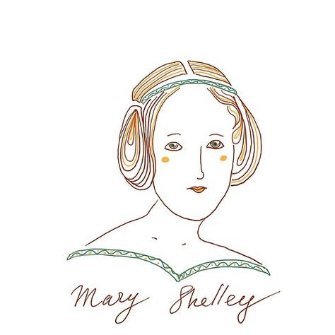 Mary Shelly, Women Writers, Mary Shelley, Portrait Illustration, Tapestry Throw, Hardcover Notebook, Wall Art Canvas Prints, Quilt Ideas, Hardcover Journals