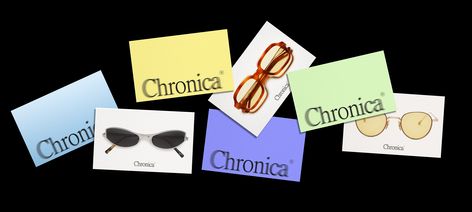 Chronica Eyewear Brand Identity #sunglasses #design #packaging #cards #businesscards Sunglasses Branding Identity, Eyewear Brand Identity, Sunglasses Graphic Design, Sunglasses Brand Logo, Sunglasses Branding Design, Glasses Graphic Design, Sunglasses Packaging Design, Glasses Packaging, Eyewear Branding