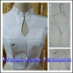 Detail Couture, Projek Menjahit, Sewing Measurements, Sewing Collars, Sewing Blouses, Bodice Pattern, Blouse Pattern Sewing, Diy Sewing Clothes, Couture Sewing