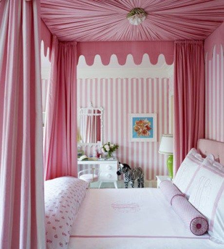 Girls-Room-Veranda Cute Townhouse, Townhouse Bedroom, Chicago Townhouse, Custom Canopy, Inspired Bedroom, Barbie Inspired, May Designs, Bedroom Kids, Linen Sofa