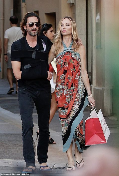 Goatee Beard, Georgina Chapman, Joyce Carol Oates, With Girlfriend, Adrien Brody, Oscar Winners, Scarf Dress, The South Of France, Blonde Bombshell